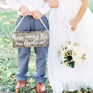 Here comes the bride sign